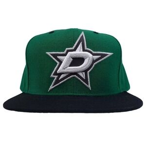 Dallas Stars Mitchell & Ness NHL Snapback Hat Cap 3D Logo Green Black New